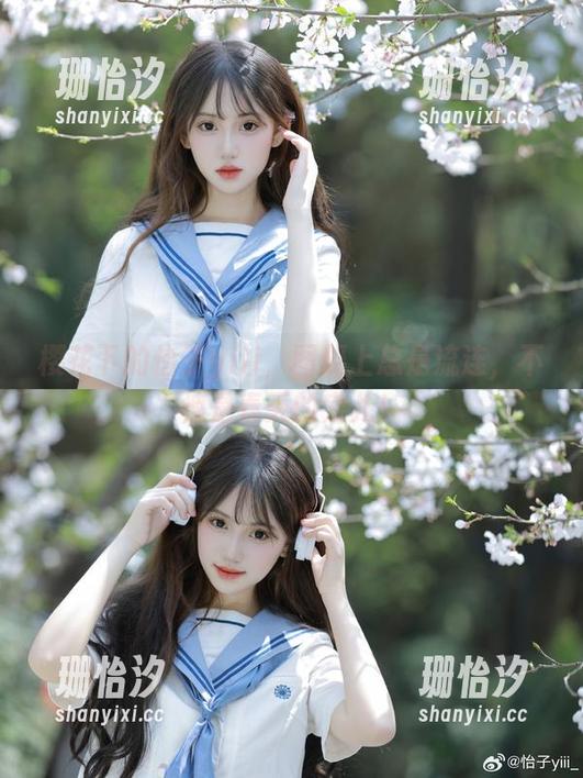 樱花下的怡子yiii，图册上总是流连，不愧是春天的宠儿！